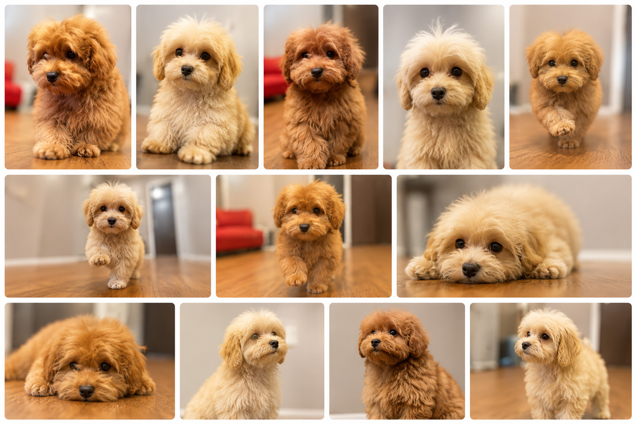 Collage of available HouseBreeders puppies