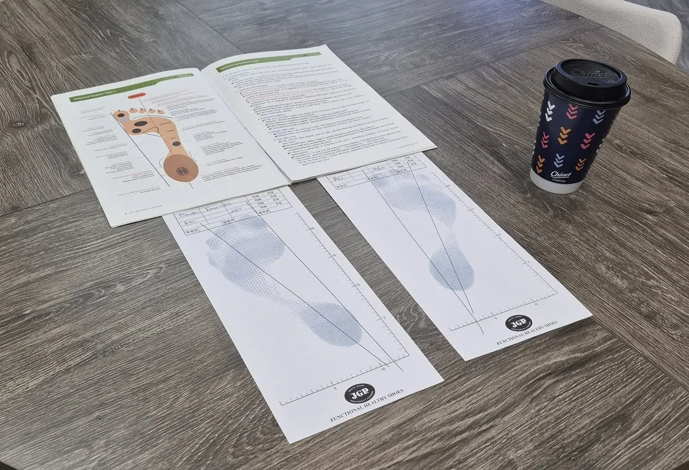 Footprint test sheets at JGP USA